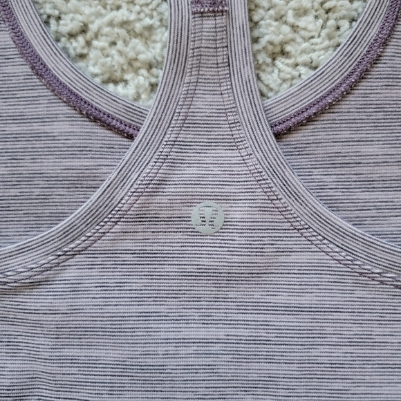 Lululemon Lilac Striped Racerback Crop Tank - Picture 8 of 8